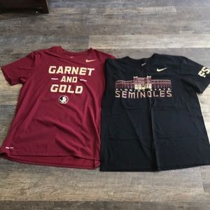 Set of 2 Nike DriFit Florida State T-Shirts Size L